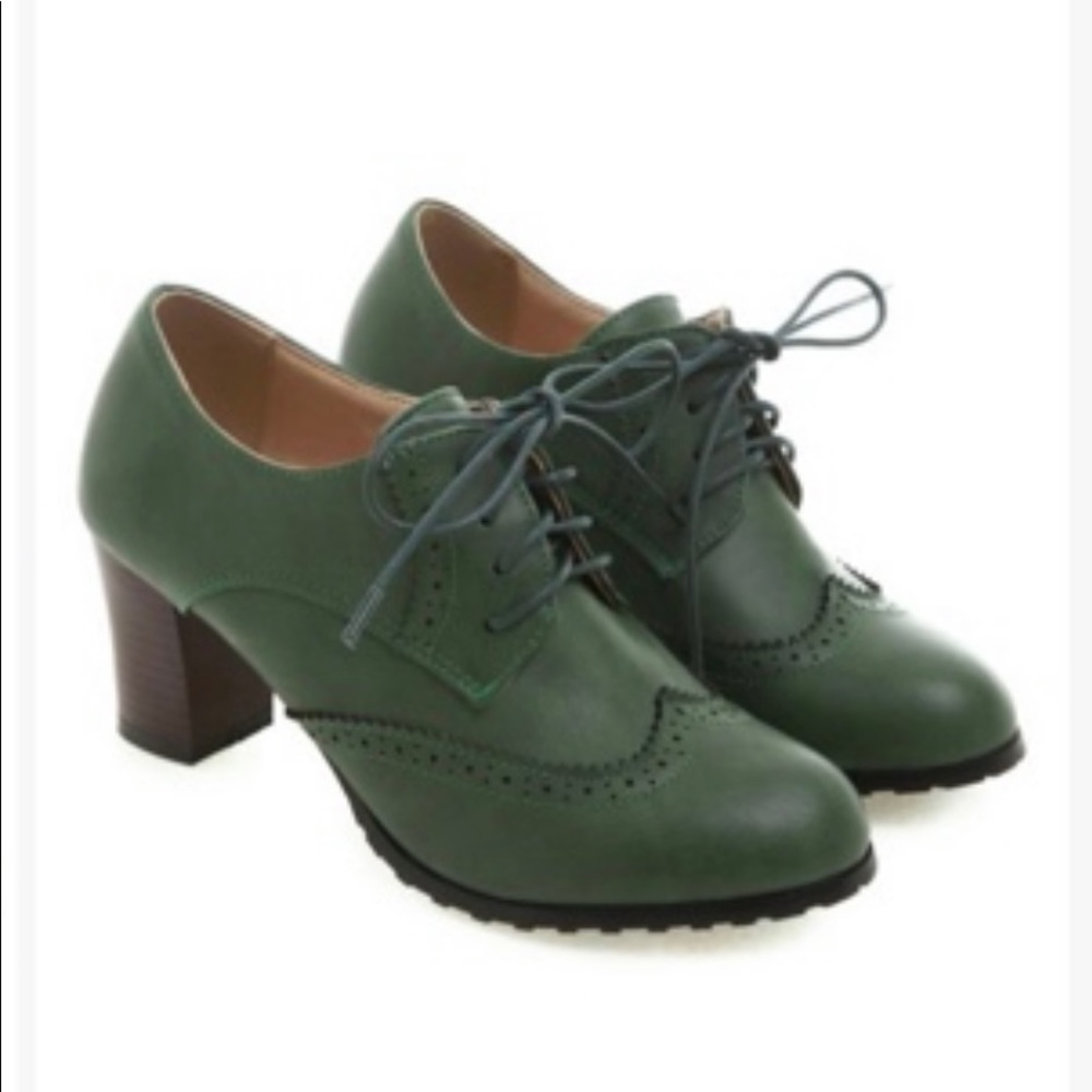 Green Oxford Shoe
